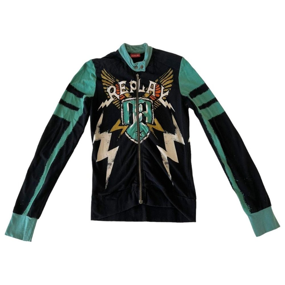 Vintage Y2K Replay graphic zip-up jacket. XS.